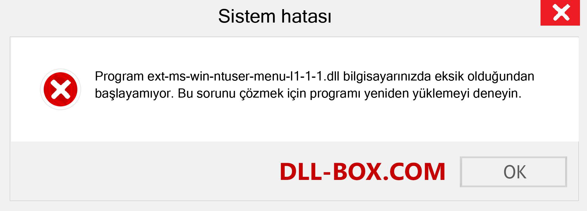 ext-ms-win-ntuser-menu-l1-1-1.dll dosyası eksik mi? Windows 7, 8, 10 için İndirin - Windows'ta ext-ms-win-ntuser-menu-l1-1-1 dll Eksik Hatasını Düzeltin, fotoğraflar, resimler